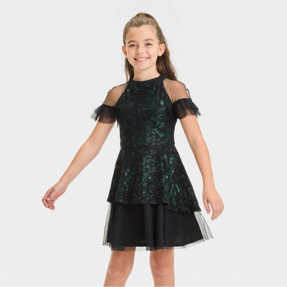 WICKED X GIRLS ELPHABA DRESS - GREEN SIZES XS & L (NEW WITH TAGS) - Picture 2 of 4